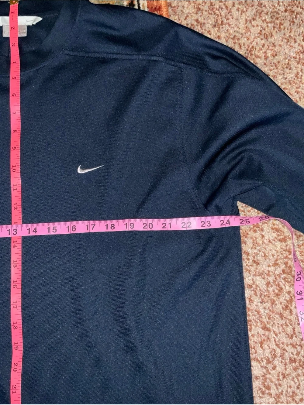 Vintage Nike Mens Blue Performance Long-Sleeve Athletic Crewneck Shirt Size 2XL